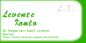 levente komlo business card